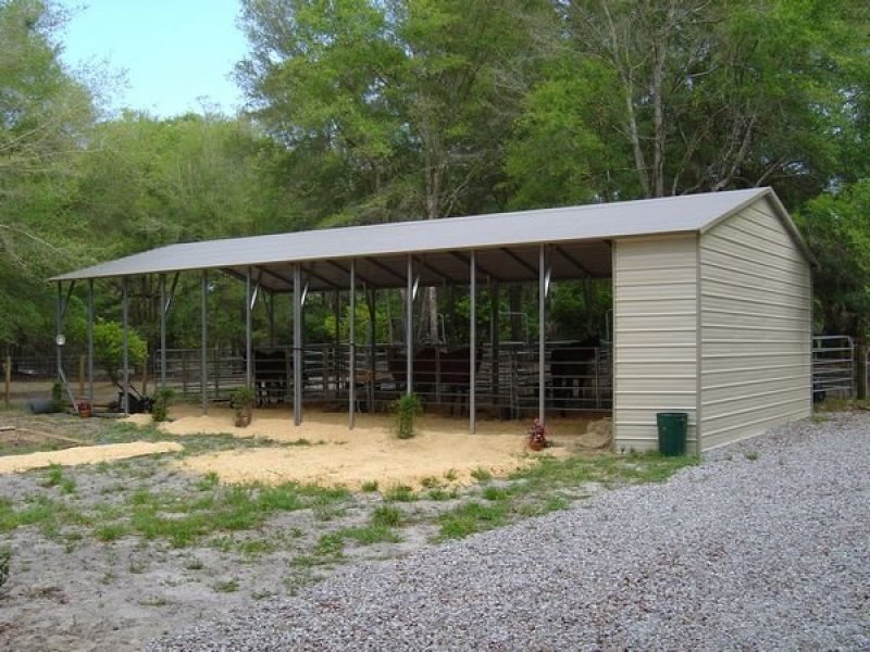 portable boxed eave double carport