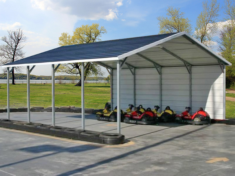 portable boxed eave double carport